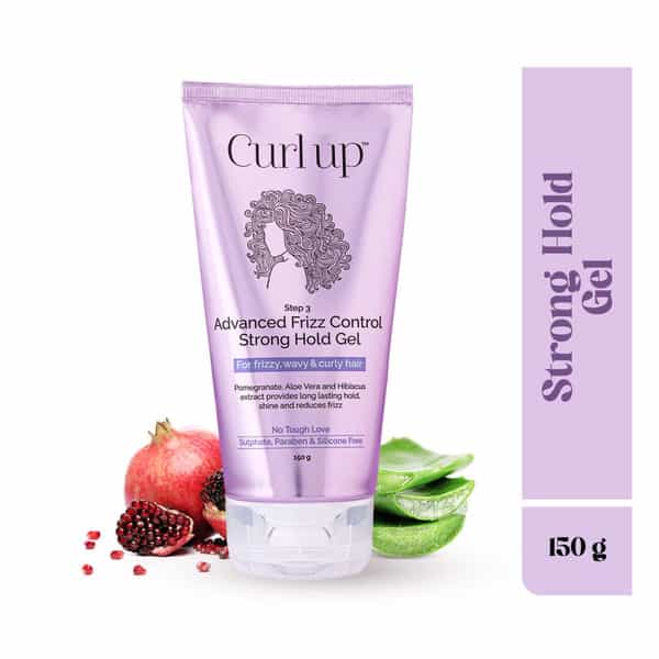 Curl Up Advanced Frizz Control Strong Hold Hair Gel | For Frizzy Wavy & Curly Hair - 150 Gm