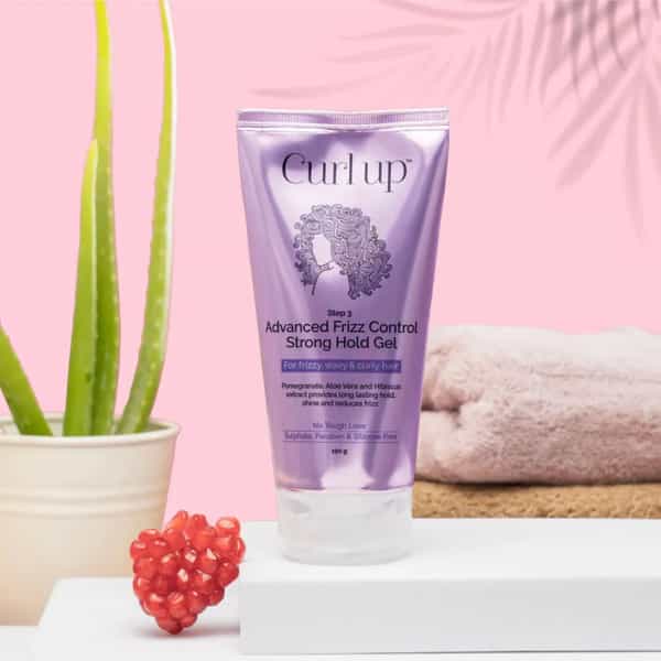 Curl Up Advanced Frizz Control Strong Hold Hair Gel | For Frizzy Wavy & Curly Hair - 150 Gm