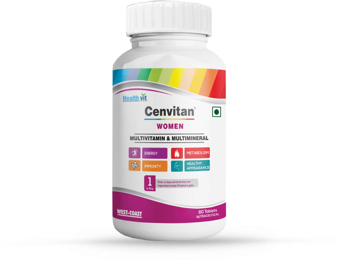 Healthvit Cenvitan Women With 24 Nutrients (vitamins And Minerals) - 60 Tablets