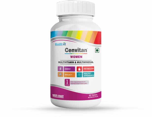 Healthvit Cenvitan Women With 24 Nutrients (Vitamins And Minerals) - 60 Tablets