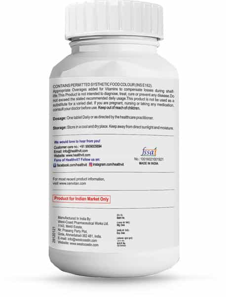 Healthvit Cenvitan Women With 24 Nutrients (Vitamins And Minerals) - 60 Tablets