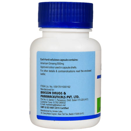 Baksons Ginseng Plus Capsule 30 No'S