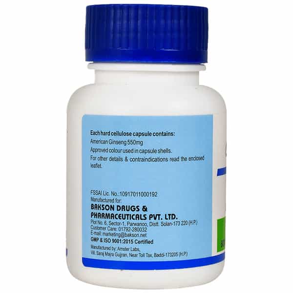 Baksons Ginseng Plus Bottle Of 30 Capsules
