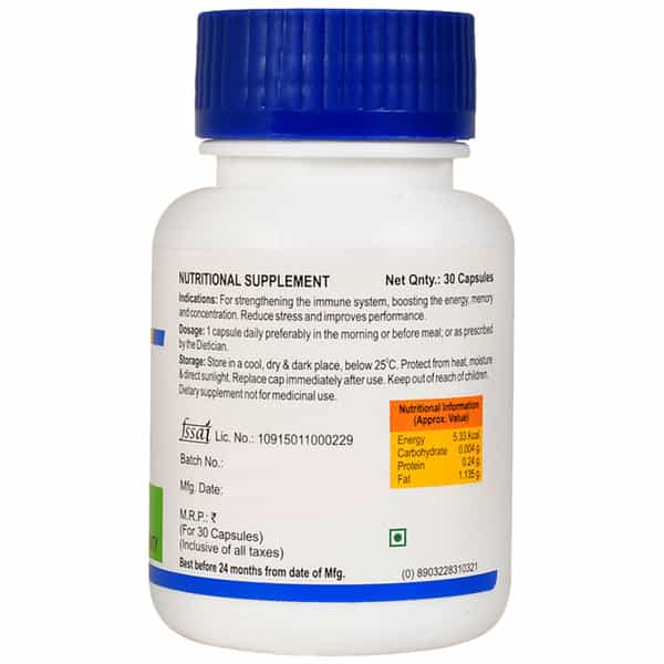 Baksons Ginseng Plus Bottle Of 30 Capsules