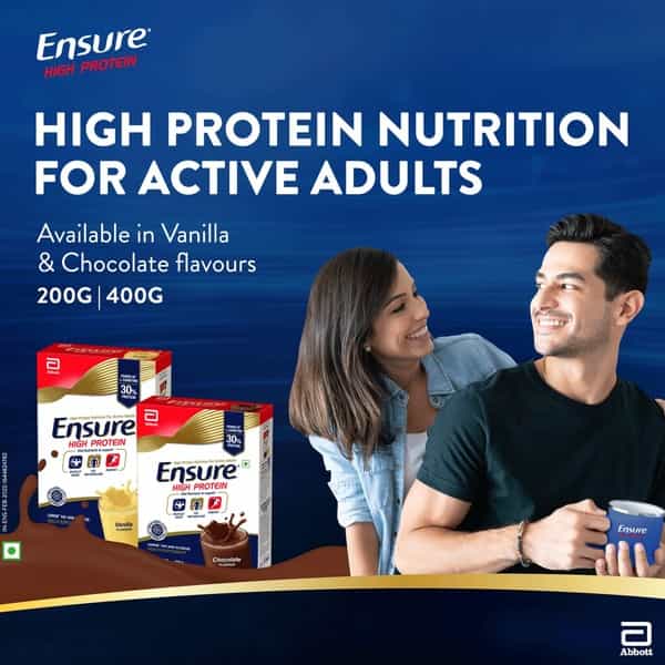 Ensure High Protein Nutrition For Active Adults (Chocolate Flavour) 400G
