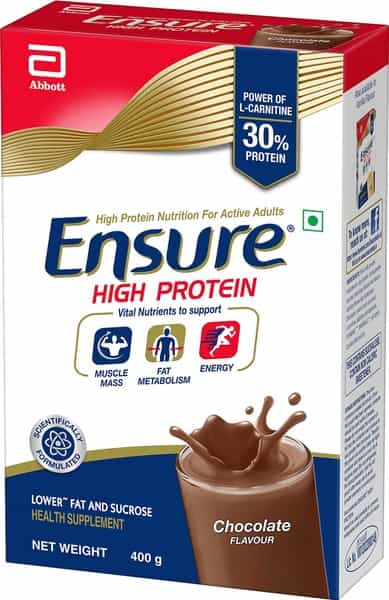 Ensure High Protein Nutrition For Active Adults (Chocolate Flavour) 400G