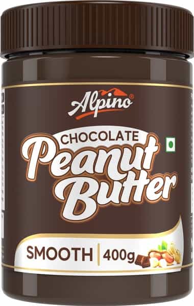 Alpino Chocolate Peanut Butter Smooth 400G Jar - Creamy - High Protein Peanut Butter Vegan
