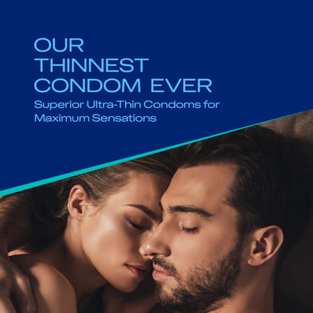 Durex Invisible Super Ultra Thin Condoms For Men - 10s