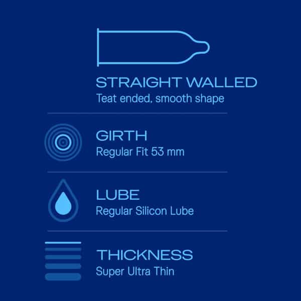 Durex Invisible Super Ultra Thin Condoms For Men - 10S
