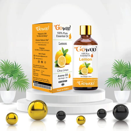 Go Woo 100% Pure Lemon Oil - Virgin & Undiluted 30 Ml