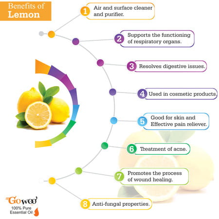 Go Woo 100% Pure Lemon Oil - Virgin & Undiluted 30 Ml