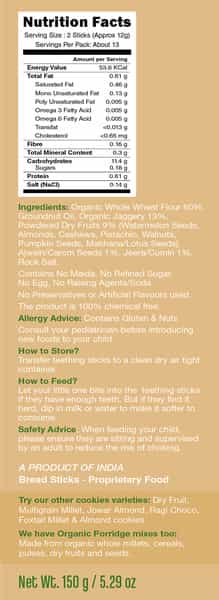 Early Foods Assorted Pack Of 4 Organic Kids Snacks (Millet & Ajwain Sticks + Multigrain & Amaranth)