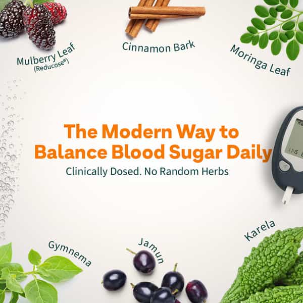 Oziva Sugar Support| Daily Blood Sugar Support For Diabetes & Sugar Control | 15 Effervescent Tablet
