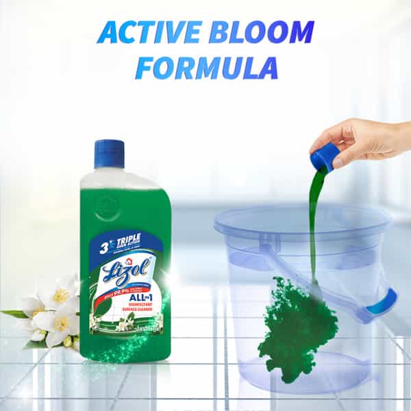 Lizol Jasmine Disinfectant Floor Cleaner Bottle Of 1000 Ml