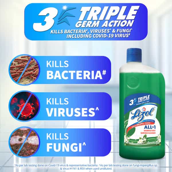 Lizol Jasmine Disinfectant Floor Cleaner Bottle Of 1000 Ml