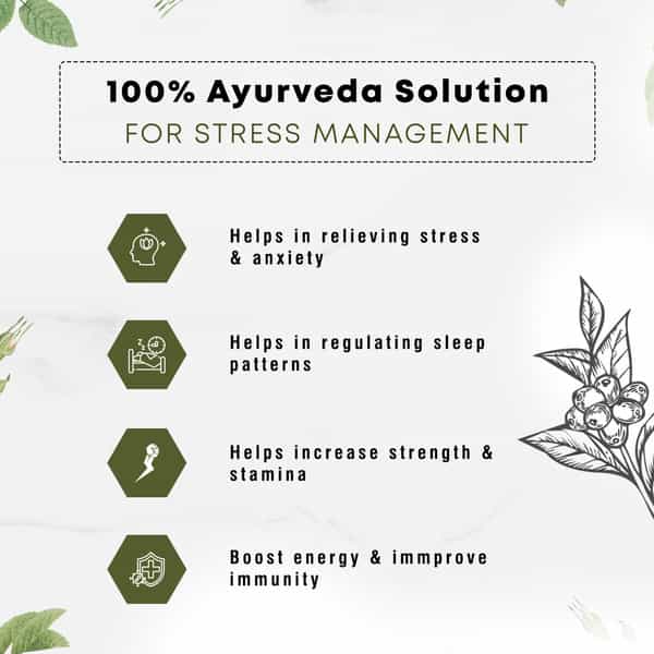Four Seasons Ashwagandha Tablet - 60 Tabs | Stress Relief | Rejuvenates Mind & Body (Pack Of 2)
