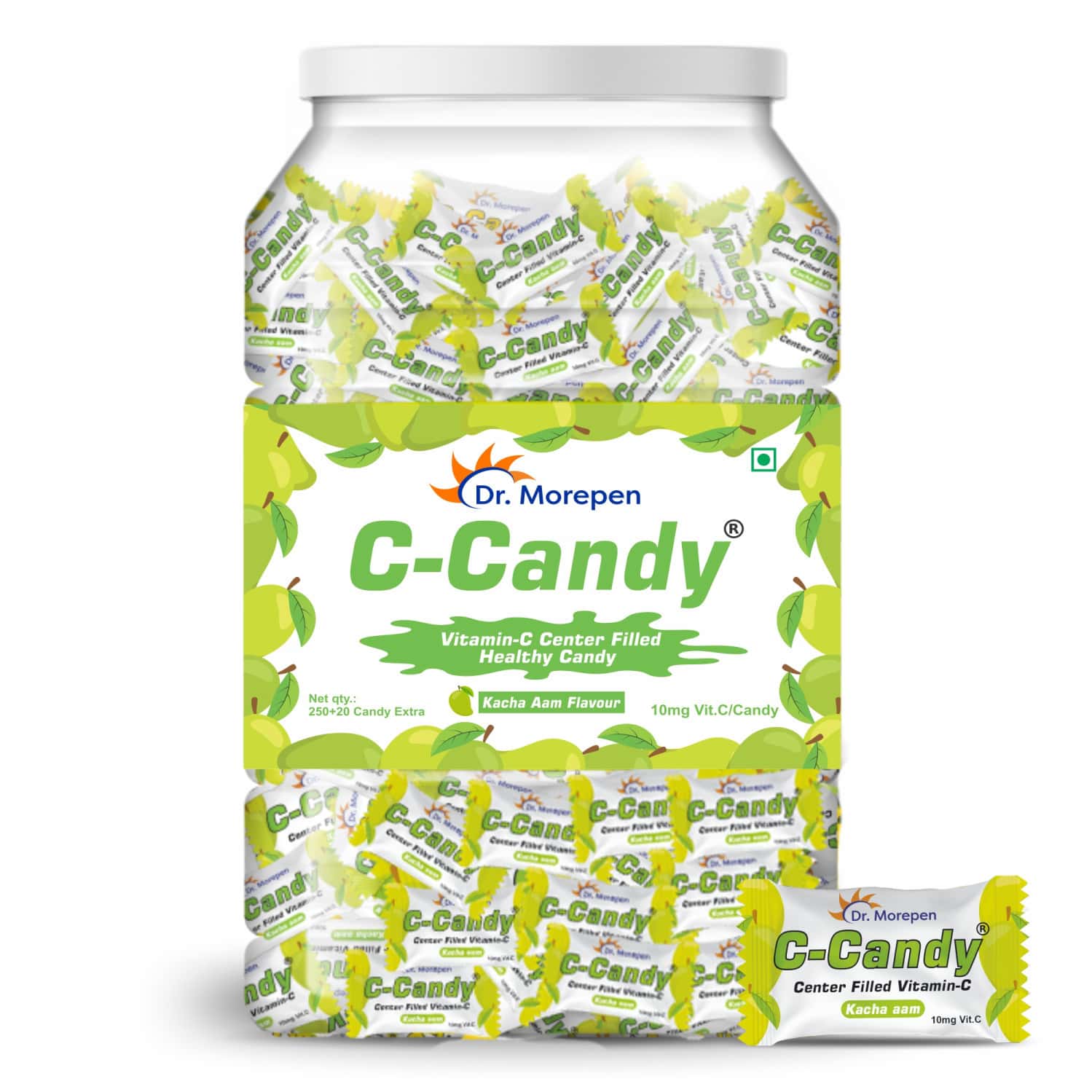 Dr. Morepen Vitamin C-candy 10mg Vit.c Per Candy Kaccha Aam Flavored 250 Count