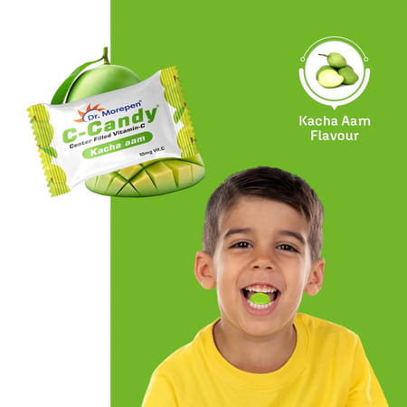 Dr. Morepen Vitamin C-Candy 10mg Vit.C Per Candy Kaccha Aam Flavored 250 Count