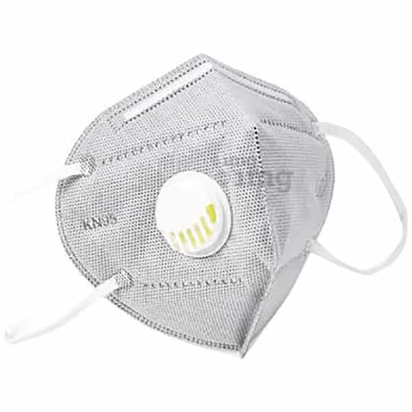 V-Cure Kn95 Mask With Valve Grey