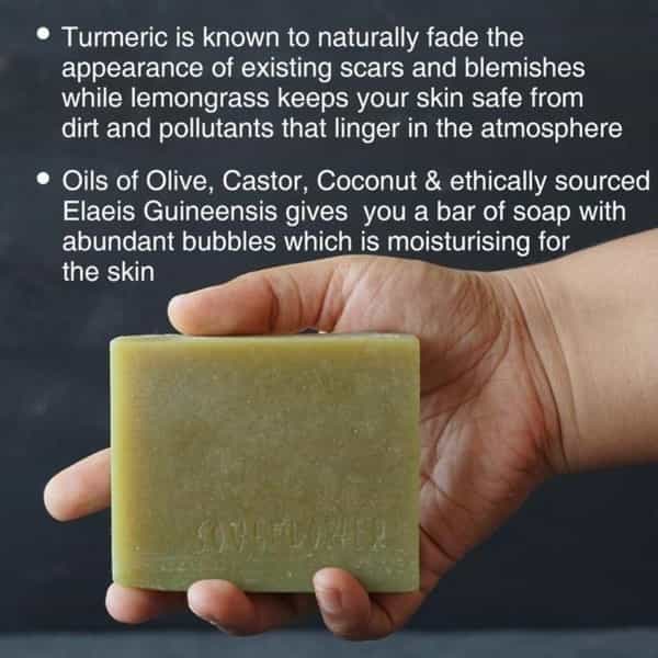 Soulflower Lemongrass Haldi Soap 150Gm