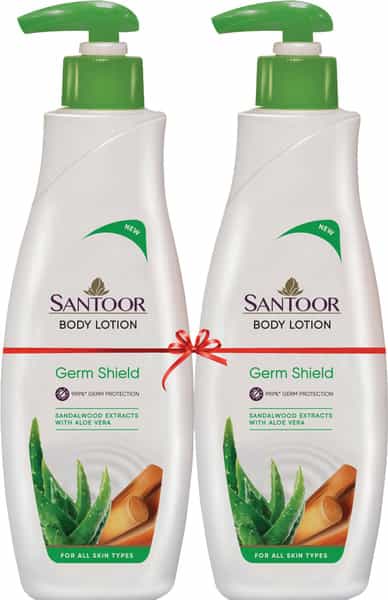 Santoor Body Lotion Germ Sheild 250 Ml (Pack Of 2)