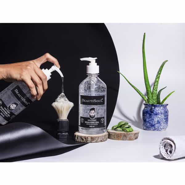 Beautisoul Non-Foaming Shave Gel | Aloevera Enriched Transparent Shave Gel | Men Offer 50 Ml + 500Ml