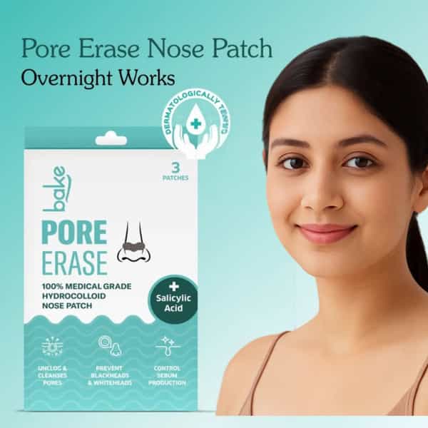 Pore Erase Hydrocolloid Nose Patches For Blackhead Removal And Clear Skin (3 Strips)