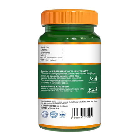 Pure Nutrition L-Taurine 1000mg - 120 Veg Capsules