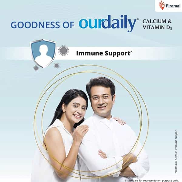 Ourdaily Calcium & Vitamin D3 - Organic Source Calcium With Vitamin D3-Teens And Adults 120 Tablets