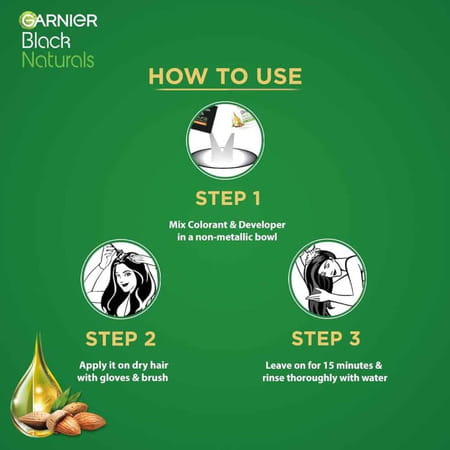 Garnier Black Naturals Oil Enriched Creme Color Deep Black 20ml + 20gm Pack Of 1