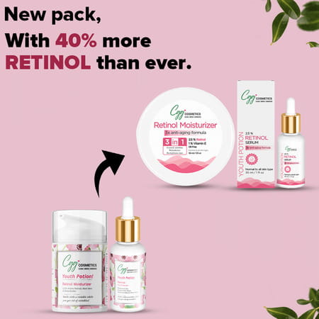 Cgg Cosmetics Retinol 2.5% Moisturizer - Youth Potion Active Retinol Aloe Vera&Shea Butter