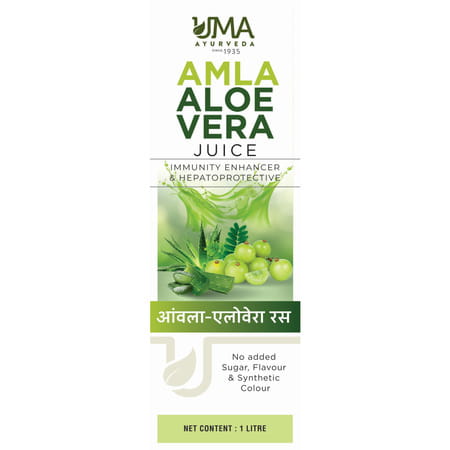 Uma Ayurveda Amla Alovera Ayurvedic Shake - Useful In Digestive Care - 1 Litre