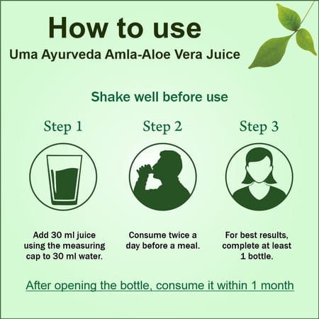 Uma Ayurveda Amla Alovera Ayurvedic Shake - Useful In Digestive Care - 1 Litre