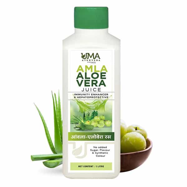Uma Ayurveda Amla Alovera Ayurvedic Shake - Useful In Digestive Care - 1 Litre