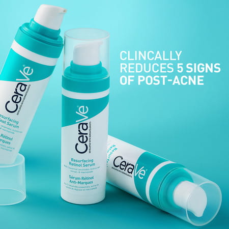 Cerave Resurfacing Retinol Serum | Reduces Acne Marks With Licorice Root Extract & Niacinamide 30Ml