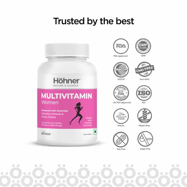 Hohner Multivitamin Women With Essential Vitamins Minerals & Phyto-Actives Once A Day-60 Tablets