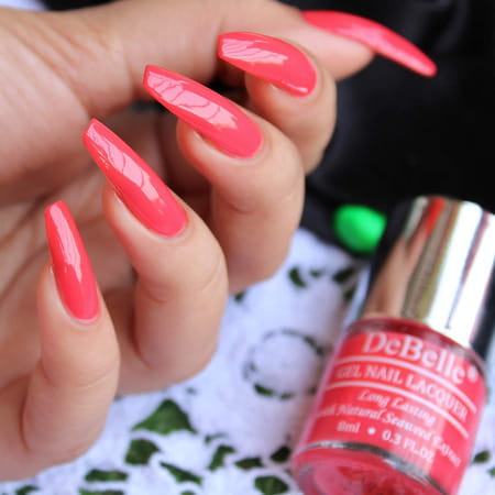 Debelle Gel Nail Lacquer Princess Belle Coral Orange Nail Polish-8ml