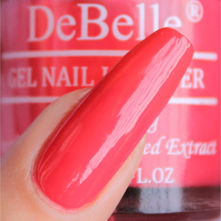Debelle Gel Nail Lacquer Princess Belle Coral Orange Nail Polish-8ml
