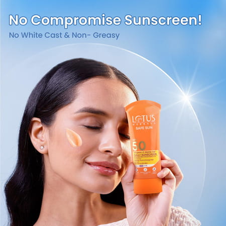Lotus Herbals Safe Sun Vitamin C Matte Gel Daily Sunscreen | Spf50 Pa+++ | Normal Or Oily Skin | 75g