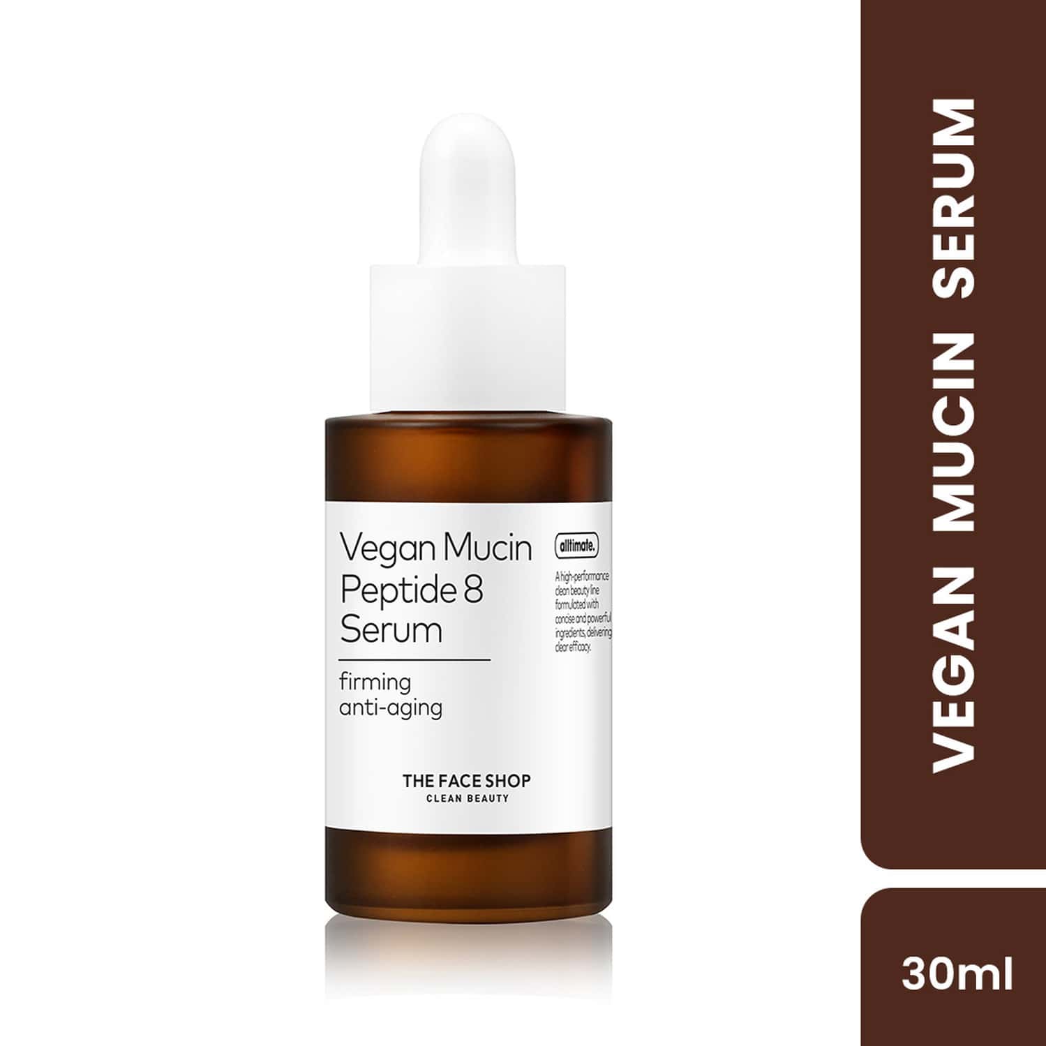 The Face Shop Alltimate Vegan Mucin Peptide 8 Serum - No Snails | Anti Aging | Hydrating - 30ml