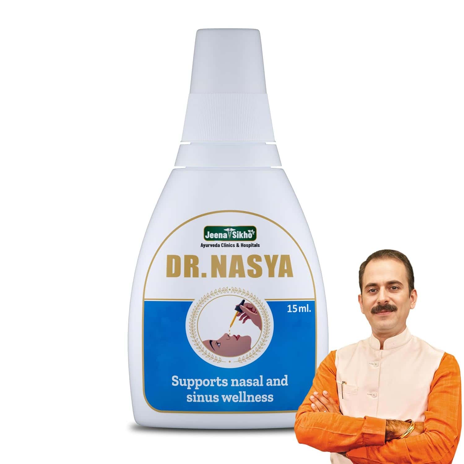 Jeena Sikho Dr. Nasya (nose) Oil/drops | Ayurvedic Nasal Drops For Blocked Nose | 15ml