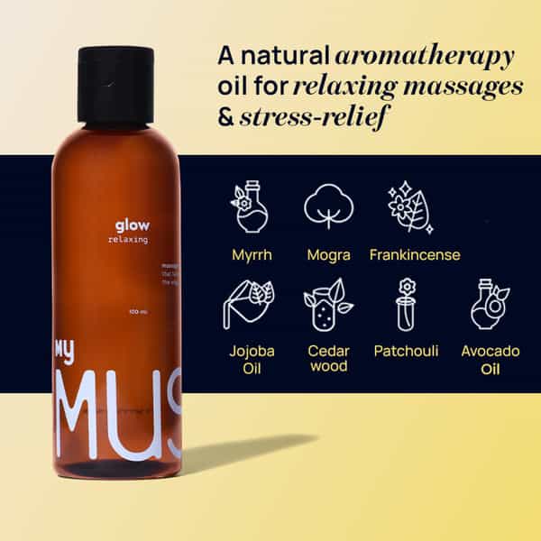 Mymuse Glow Relaxing - Aromatherapy Massage Oil For Stress-Relief (100Ml)