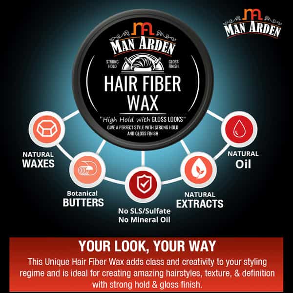 Man Arden Hair Fiber Wax - Strong Hold With Gloss Finish 50 G