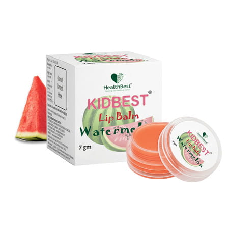 Healthbest Kidbest Lip Balm For Kids|Extra Nourishing|Dry & Damaged Lips|Watermelon Flavor|7gm