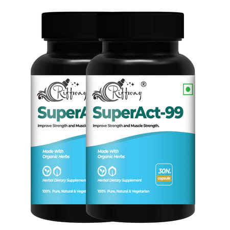 Super Act Wellness Capsule For Men | Heighten Energy | Power & Immunity 100% Ayurvedic (60 Capsules)