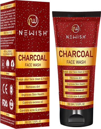 Newish Activated Charcoal Facewash For Oily Skin Parabens Free All Skin Type 100gm|Anti Pollution