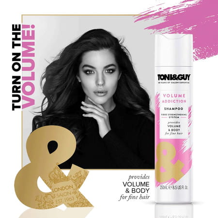 Toni & Guy Volume Addiction Shampoo | Gives Natural Volume & Bounce To Fine Hair | 250ml