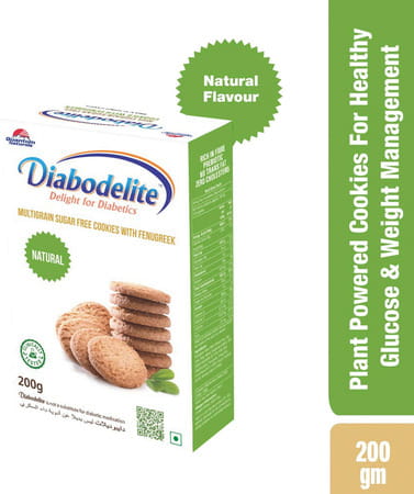 Quantum Naturals Diabodelite Jeera & Ajwain + Natural Flavour Multi-Grain Cookie Pack Of 4