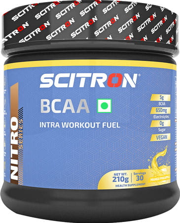 Scitron Nitro Series Bcaa Intra Workout Fuel - 210g (Mango Pineapple)