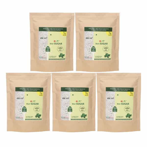 So Sweet 75% Less Calories Diet Sugar Pouch | 250Gm - Low Calorie (Pack Of 5)